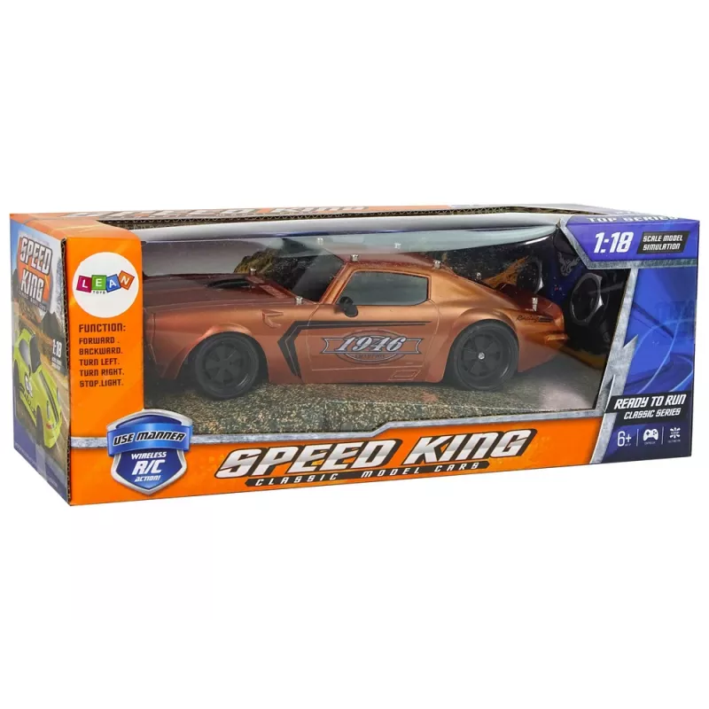 LEAN TOYS R/C-urheiluauto 1:18 ruskea Champion ohjain