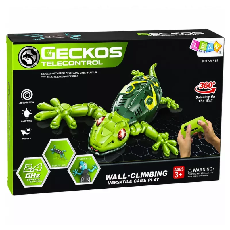 LEAN TOYS RC gekko lisko seinäkiipeily 360° sininen