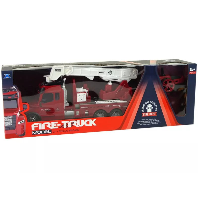 LEAN TOYS paloauto kauko-ohjattava 2.4G valolla ja äänellä punainen