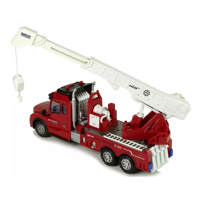 LEAN TOYS paloauto kauko-ohjattava 2.4G valolla ja äänellä punainen