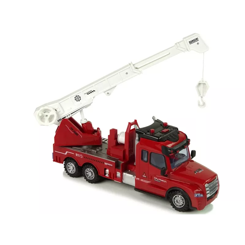 LEAN TOYS paloauto kauko-ohjattava 2.4G valolla ja äänellä punainen
