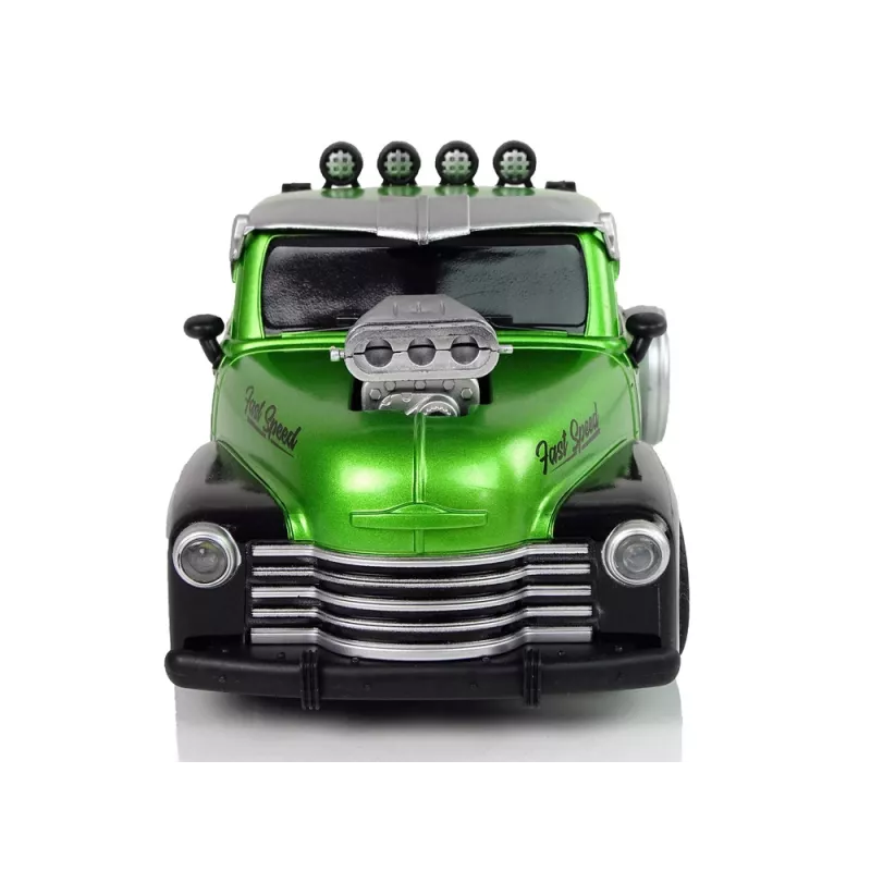 LEAN TOYS Kaukosäädettävä 1:18 vihreä lava-auto