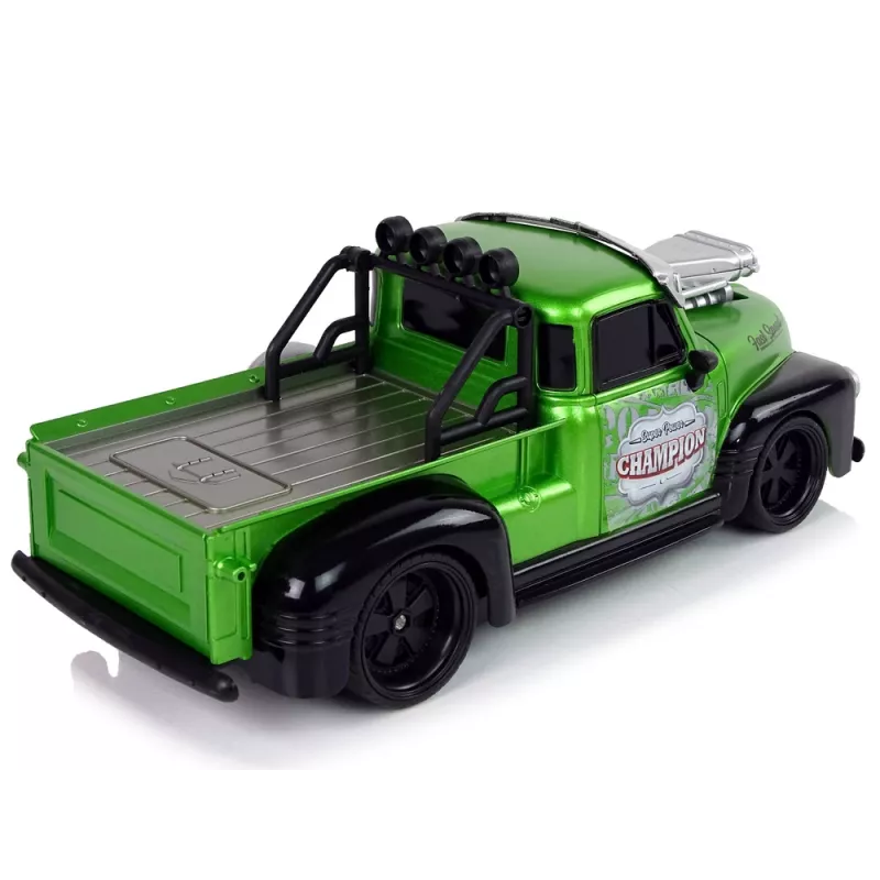 LEAN TOYS Kaukosäädettävä 1:18 vihreä lava-auto