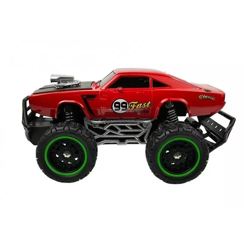 LEAN TOYS Kauko-ohjattava auto Off-Road R/C punainen High Wheels