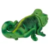 LEAN TOYS kauko-ohjattava kameleontti vihreä valo 28 cm
