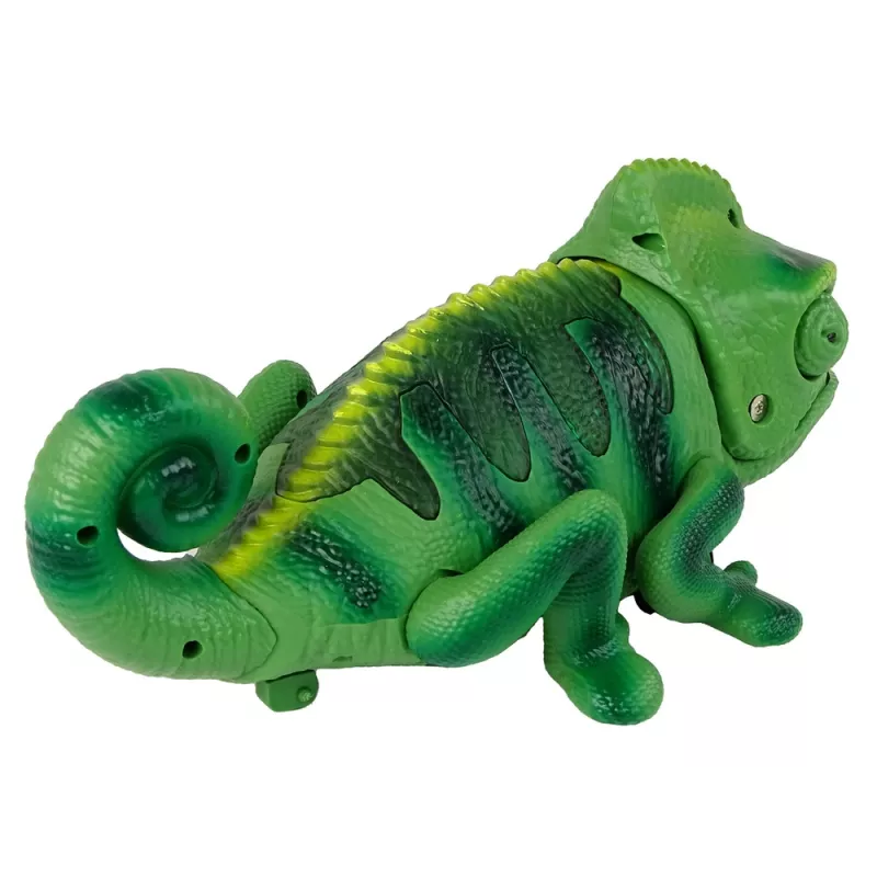 LEAN TOYS kauko-ohjattava kameleontti vihreä valo 28 cm