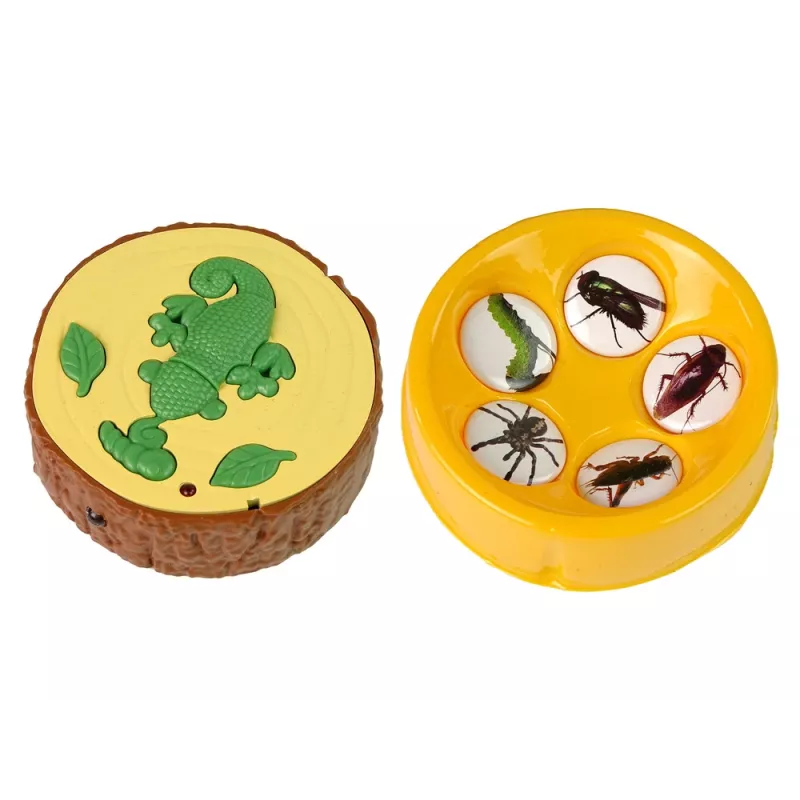 LEAN TOYS kauko-ohjattava kameleontti vihreä valo 28 cm