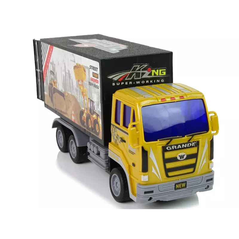 LEAN TOYS kauko-ohjattava rakennustyömaan kuorma-auto 1:24 keltainen