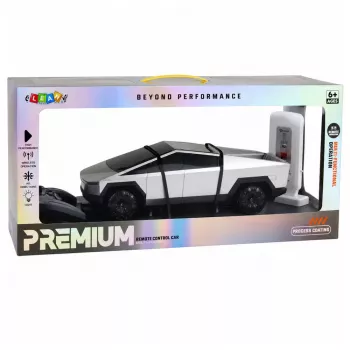 LEAN TOYS kauko-ohjattava sähköinen pickup-rekka 1:12 latausasemalla