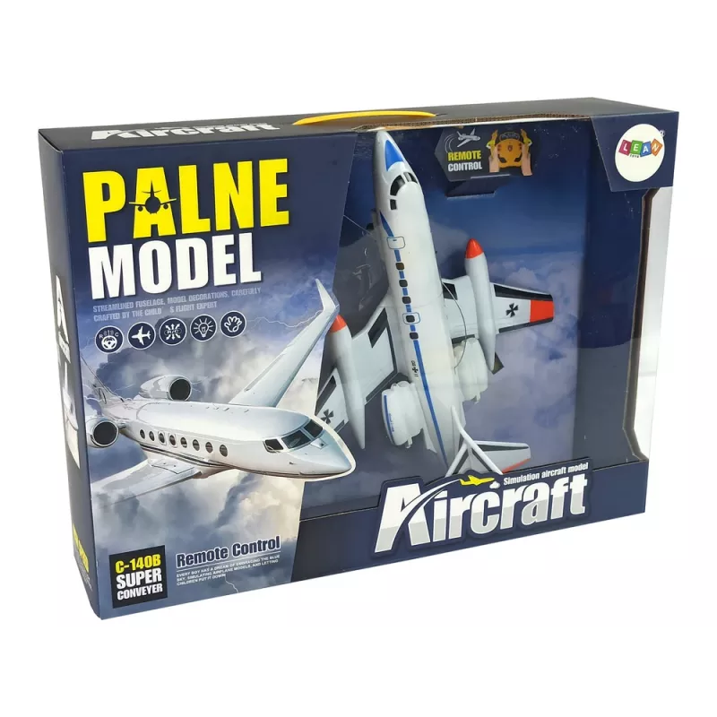 LEAN TOYS kauko-ohjattava matkustajalentokone LED-valoilla 40 MHz Pilot