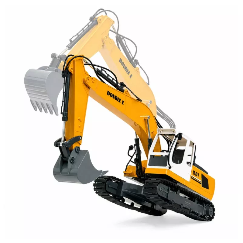 LEAN TOYS kauko-ohjattava RC Crawler kaivinkone valolla ja äänellä keltainen 1:16