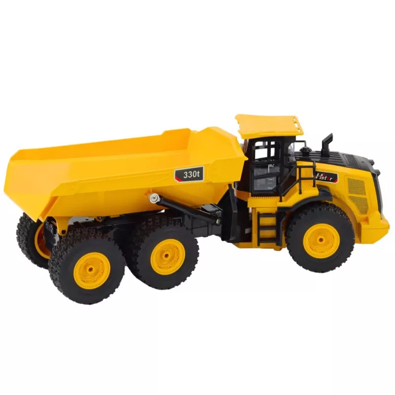 LEAN TOYS kauko-ohjattava RC-kippiauto kuljetus äänet 9CH 2.4G keltainen