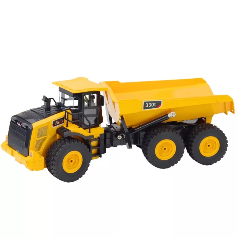 LEAN TOYS kauko-ohjattava RC-kippiauto kuljetus äänet 9CH 2.4G keltainen