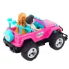 LEAN TOYS kauko-ohjattava off-road-auto nuken kanssa pinkki 1:16