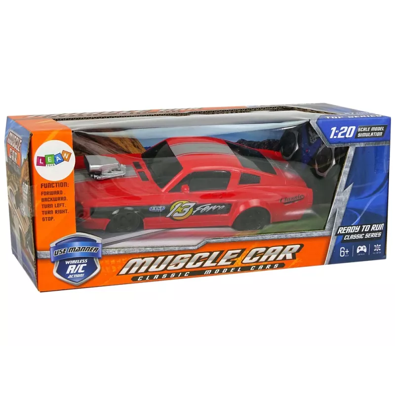 LEAN TOYS kaukosäädettävä urheiluauto 1:20 punainen ohjain
