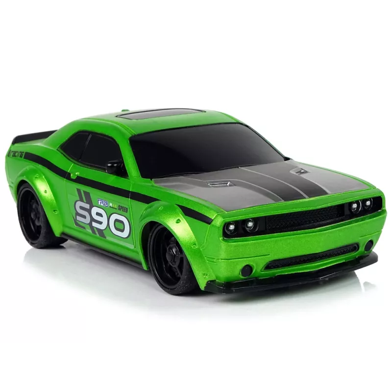 LEAN TOYS kaukosäädettävä urheiluauto 1:24 Racing vihreä