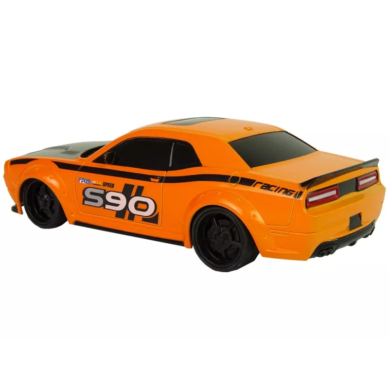 LEAN TOYS Kaukosäädettävä urheiluauto 1:24 Racing oranssi 27 MHz ohjain