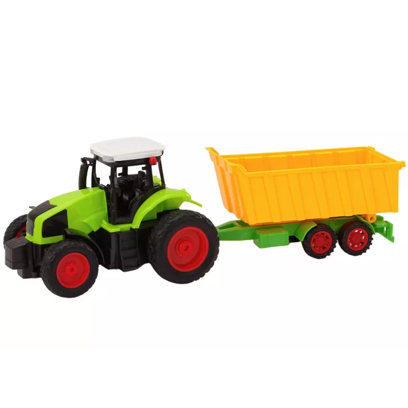 LEAN TOYS kauko-ohjattu traktori perävaunulla RC 1:16 vihreä