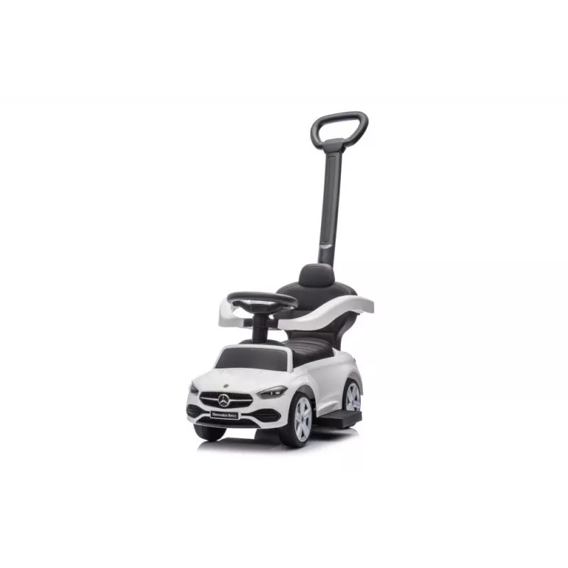 LEAN TOYS työnnettävä ajoneuvo työntötangolla Mercedes 3in1 valkoinen
