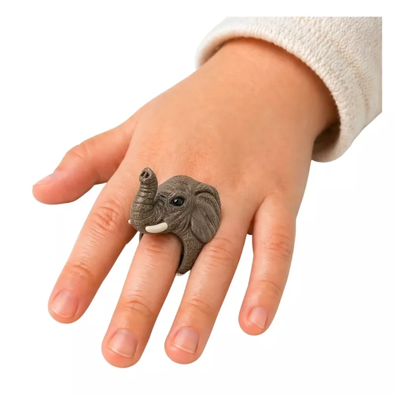 LEAN TOYS kädessä pidettävä rengas opetuksellinen eläimet elefantti