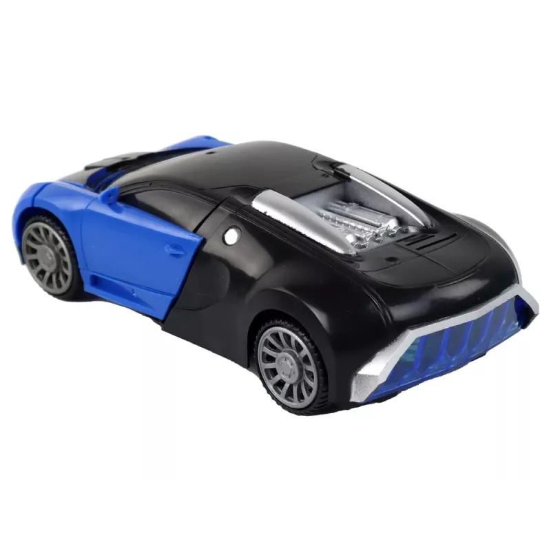 LEAN TOYS robottiauto 2in1 Bugatti sininen valotehosteet