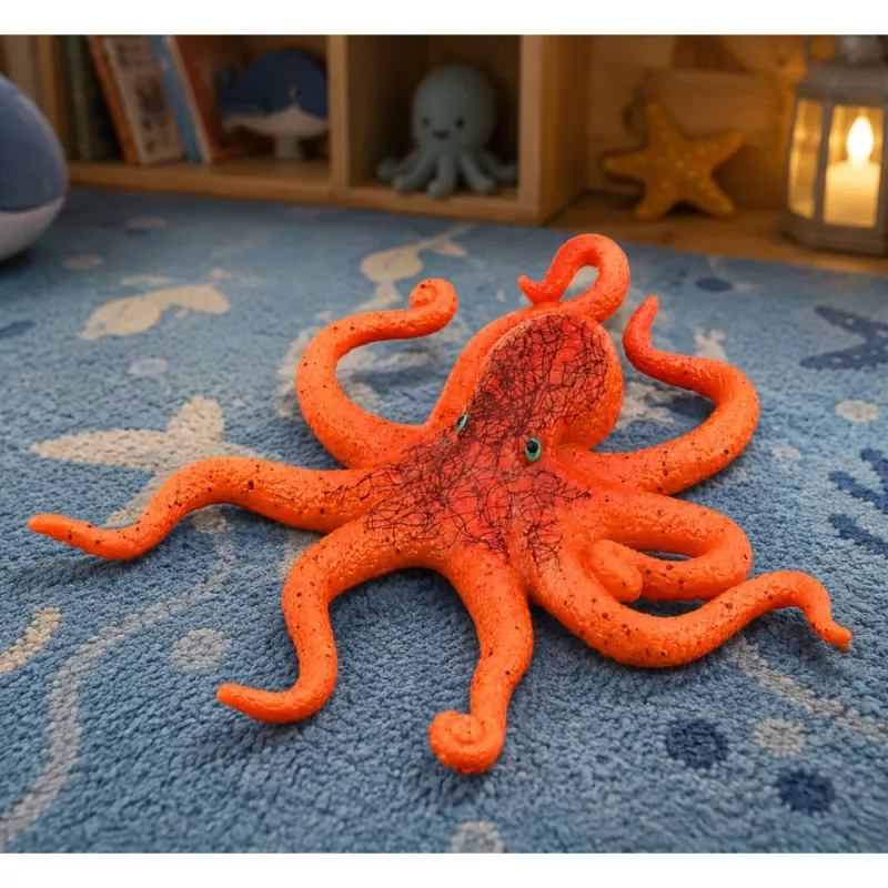 LEAN TOYS kumi mustekalahahmo venyvä realistinen merieläin 12cm