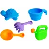 LEAN TOYS hiekkalaatikkopöytä muoteilla, lapio, harava ja pilvi - monivärinen