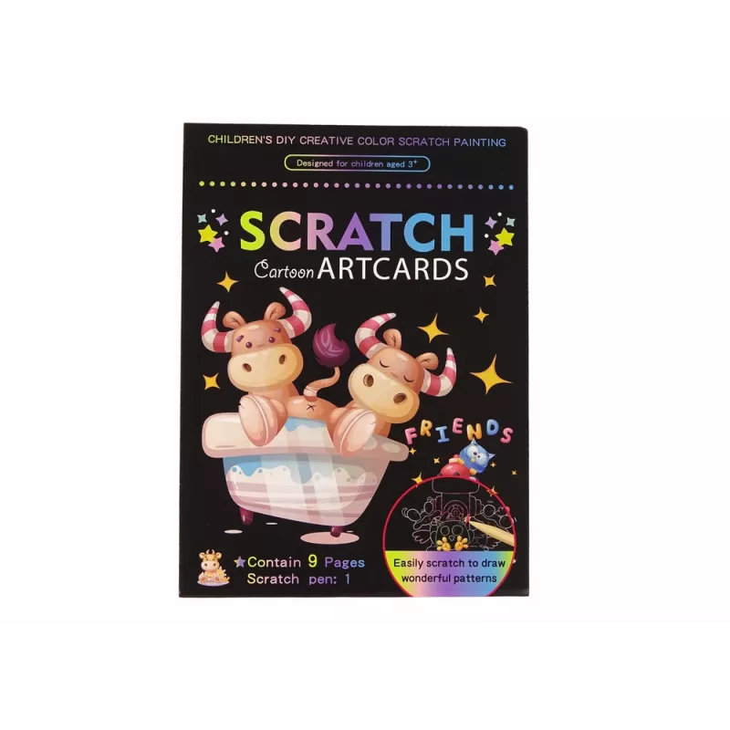 LEAN TOYS Raaputusvärityskirja lapsille eläimet
