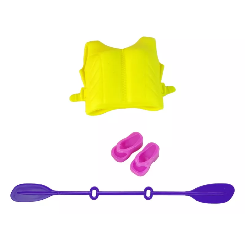 LEAN TOYS setti nuken tarvikkeet kajakki vaaleanpunainen