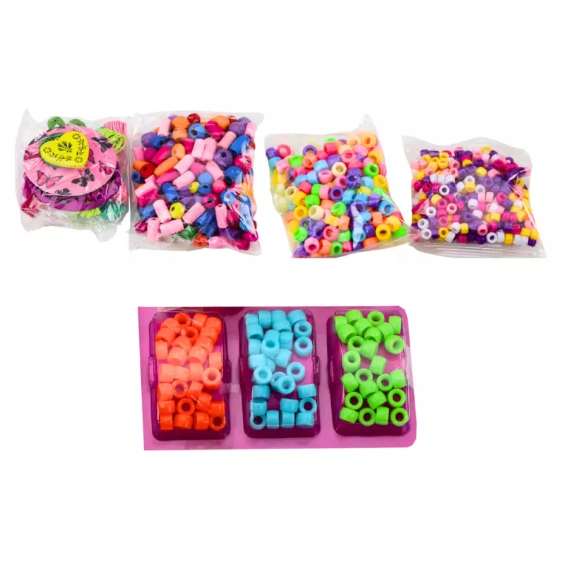 LEAN TOYS Helmisarja purkissa korujen valmistukseen 3in1