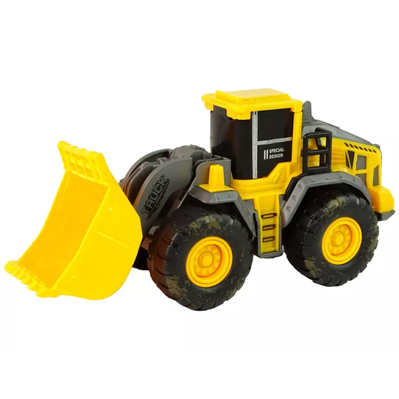 LEAN TOYS rakennusajoneuvosarja 3 keltaista mallia
