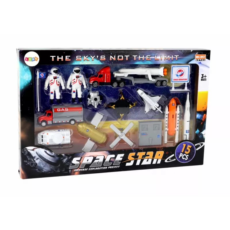 LEAN TOYS hahmosarja Space Truck Rocket 15 kpl
