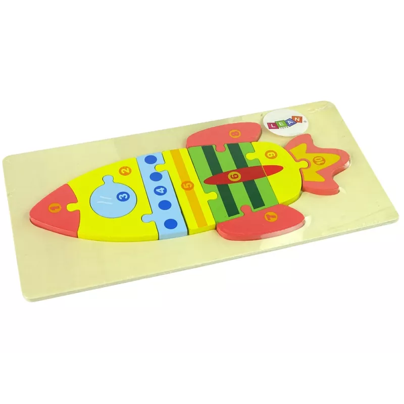 LEAN TOYS Puupalapelien sarja raketti numerot