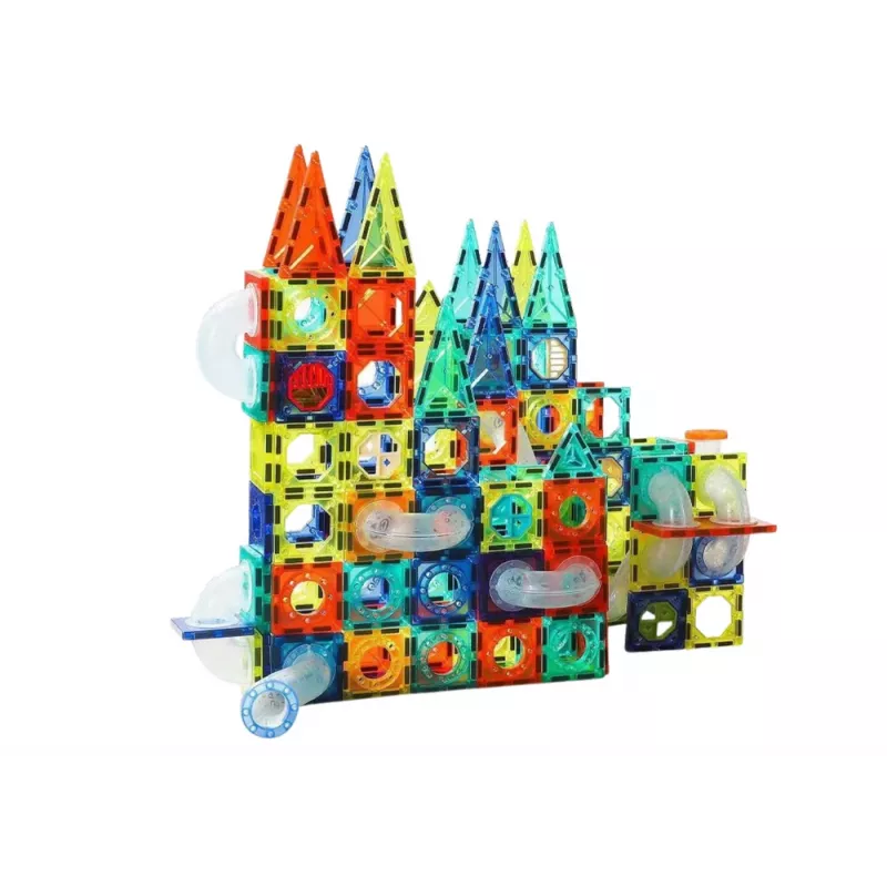 LEAN TOYS liukusarja palloille magneettipalikat 168 osaa