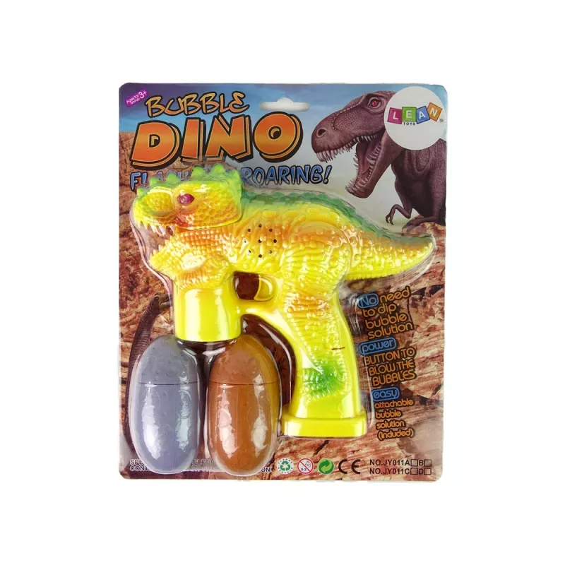LEAN TOYS saippuakuplat dinosaurus saippuakuplaneste muna keltainen