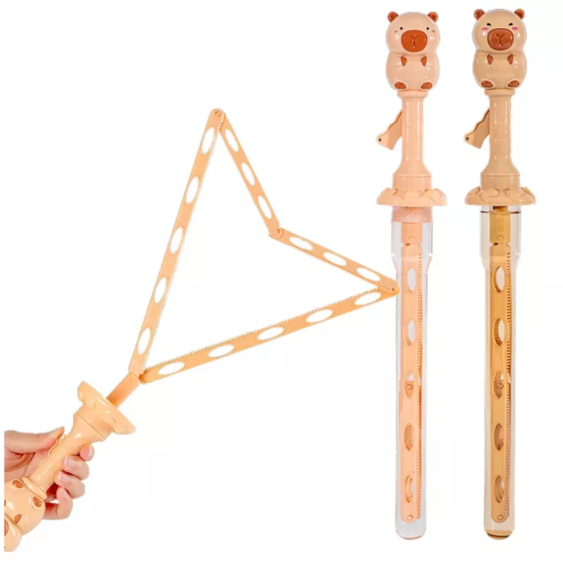 LEAN TOYS saippuakuplat iso vedettävä sauva kapybara 49,5 cm 100 ml