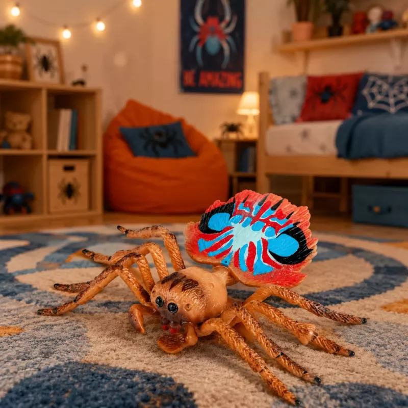 LEAN TOYS hämähäkki tarantula kumihahmo venyvä realistinen 12 cm