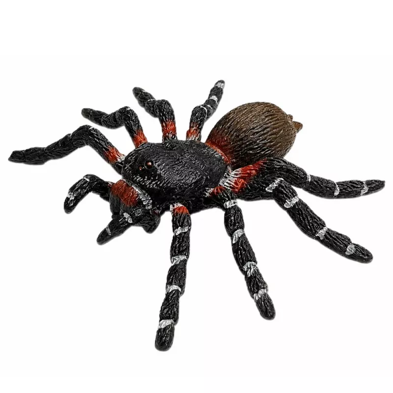 LEAN TOYS hämähäkki tarantula kumihahmo venyvä realistinen musta 10 cm