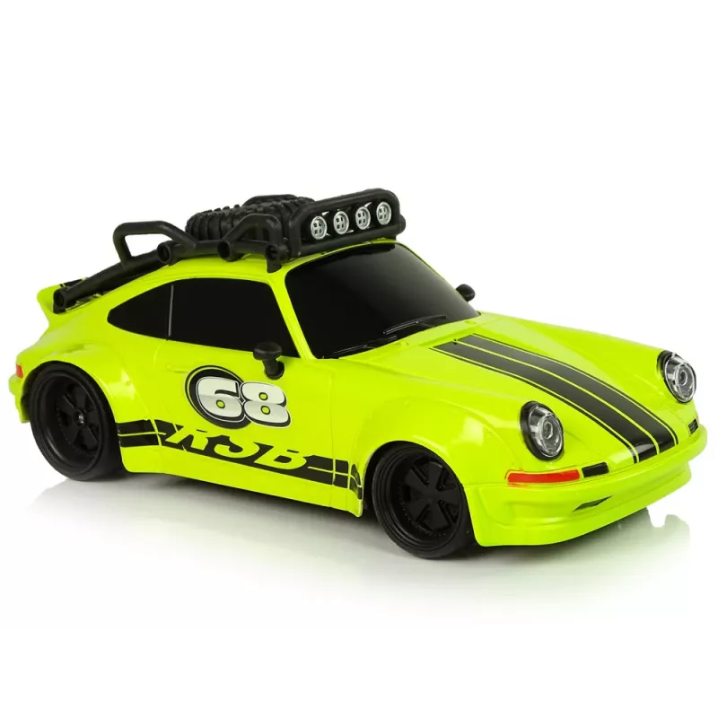 LEAN TOYS Urheiluauto 1:18 vihreä vararengas ohjain