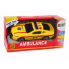 LEAN TOYS urheiluauto ambulanssi valot ääni keltainen