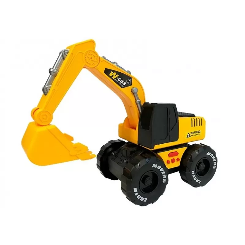 LEAN TOYS jousivetoinen kaivinkone äänet ja valot