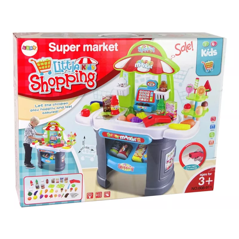 LEAN TOYS Supermarket-sarja skannerilla lapsille