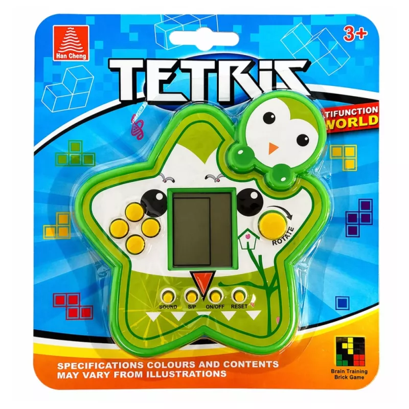 LEAN TOYS Tetris Star elektroninen peli - vihreä