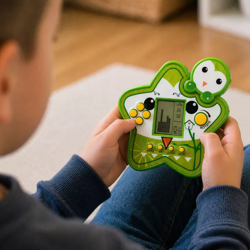 LEAN TOYS Tetris Star elektroninen peli - vihreä
