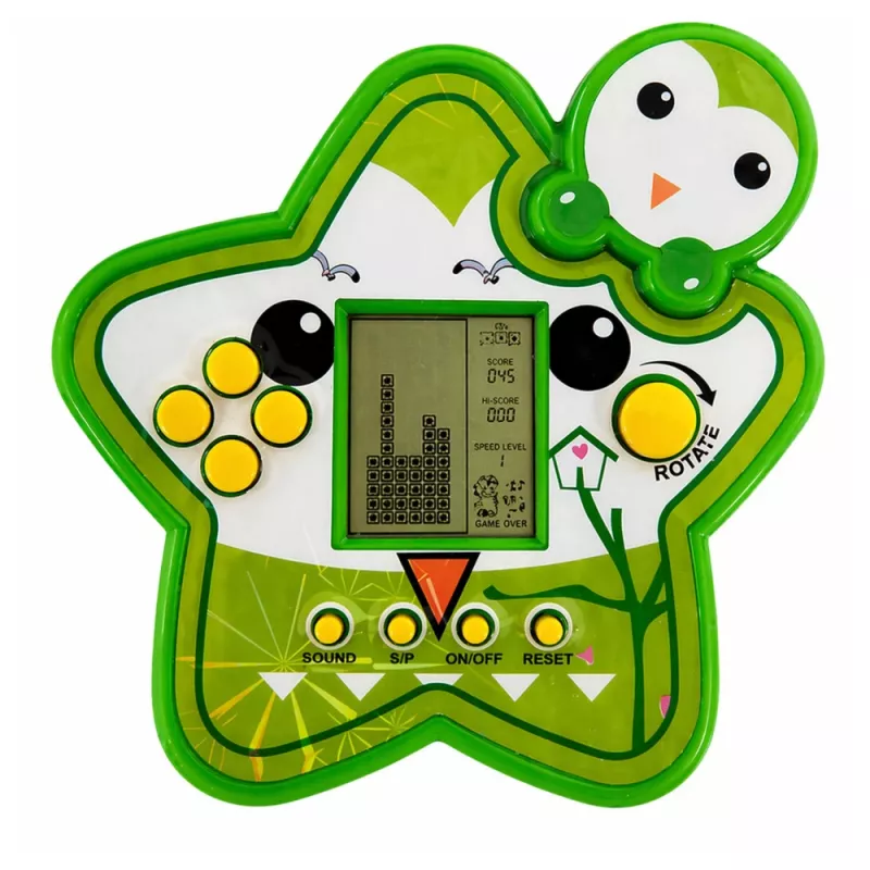 LEAN TOYS Tetris Star elektroninen peli - vihreä