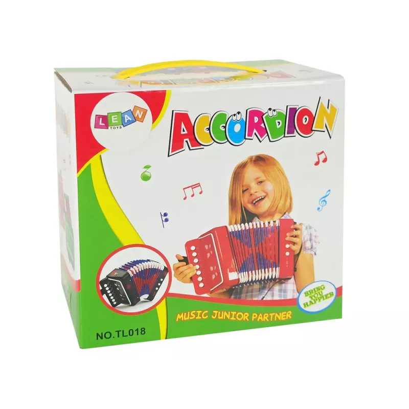LEAN TOYS leluharmonikka pienille muusikoille, sininen (malli 9423)