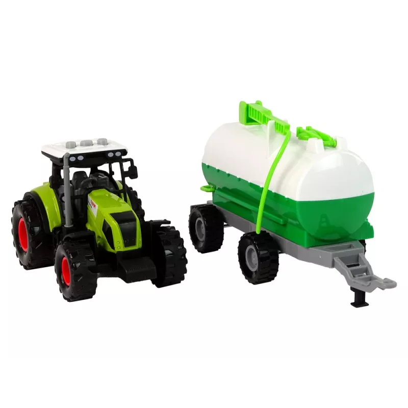 LEAN TOYS traktori lapsille perävaunulla säiliöauto maatila