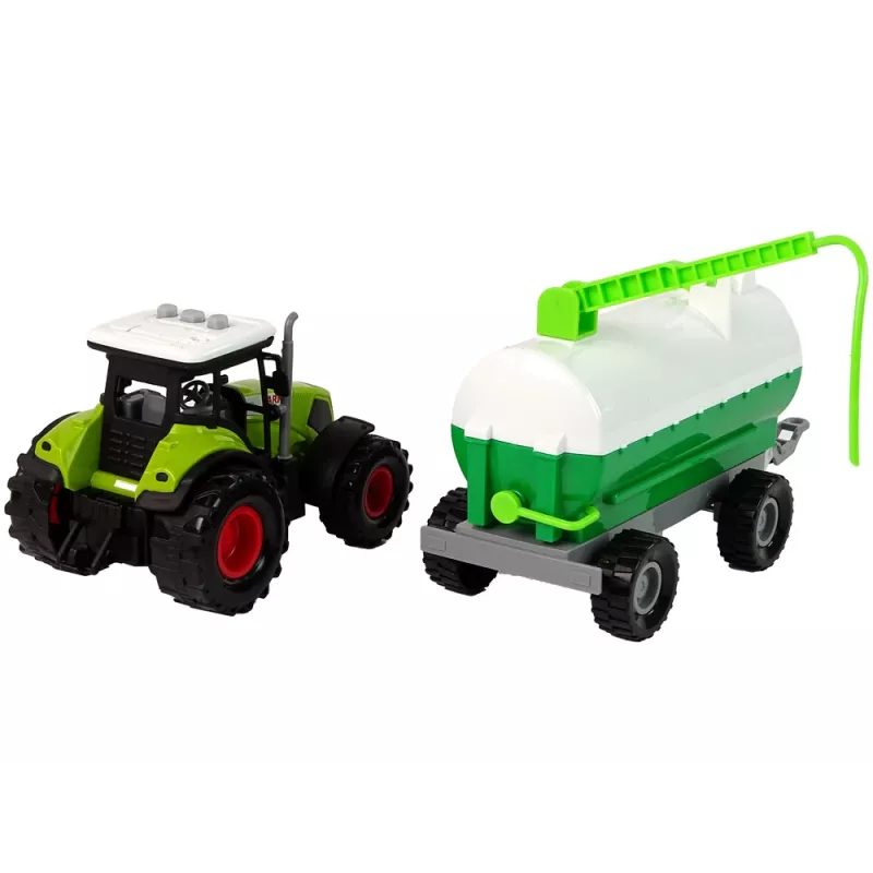 LEAN TOYS traktori lapsille perävaunulla säiliöauto maatila