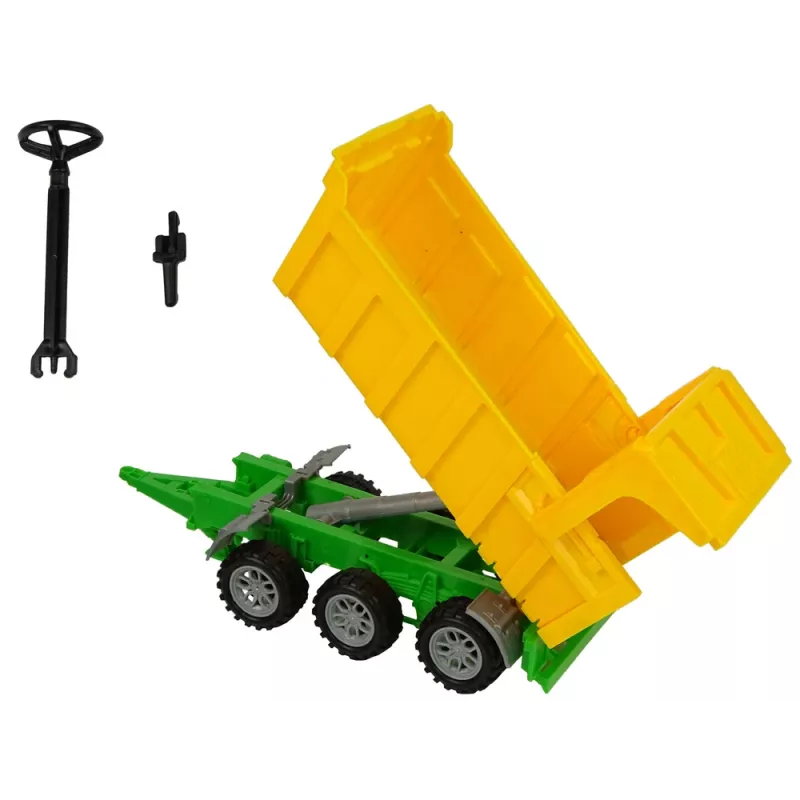 LEAN TOYS traktori punainen kippitraktori keltainen traktori 50 cm