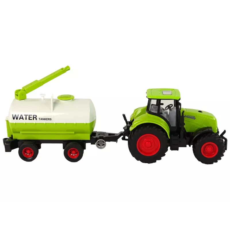 LEAN TOYS traktori isolla perävaunulla Green Farm